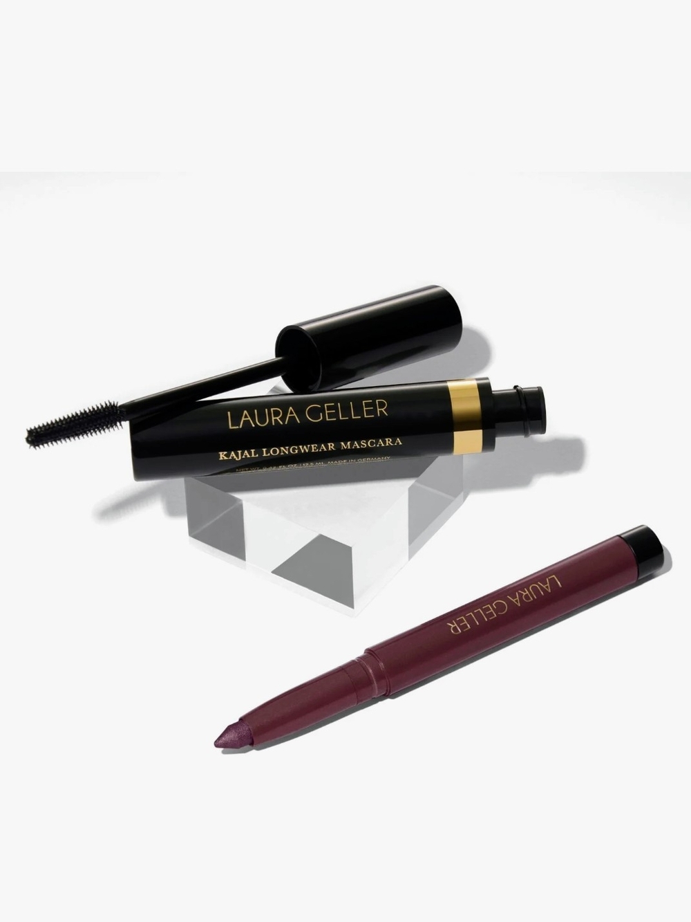Kajal Duo Dark Brown Kohl Eyeliner/Black Longwear Mascara Laura Geller